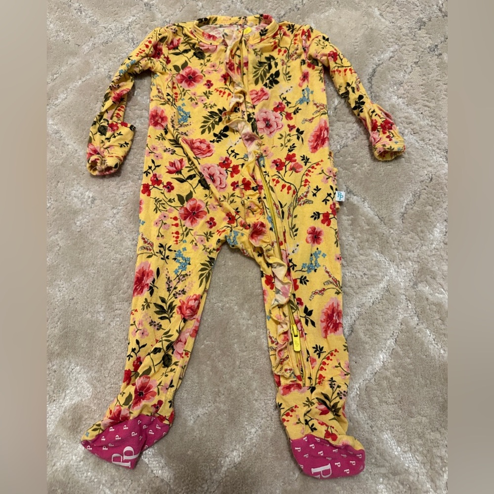Posh Peanut Zipper Footie 0-3 Months